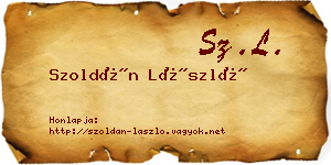 Szoldán László névjegykártya
