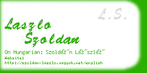 laszlo szoldan business card